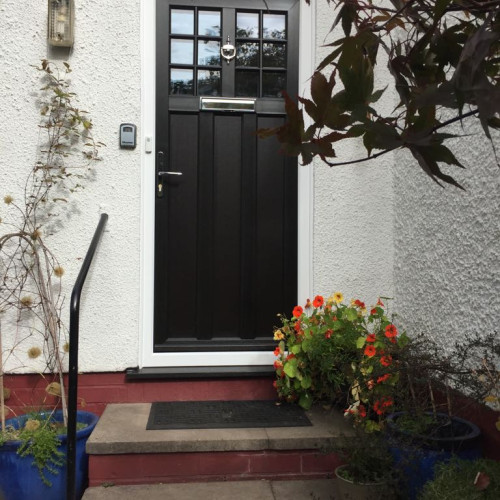 Black Elegance Door with Chrome Furniture