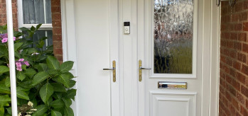 [Case Study) - White uPVC Door with Opaque Glass
