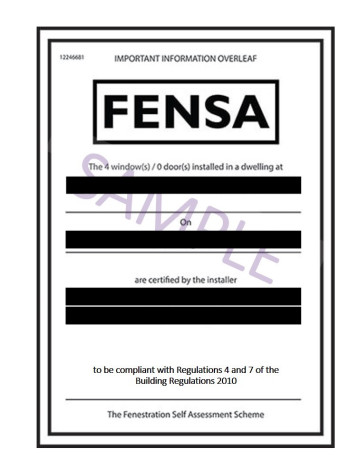 Understanding Your Fensa Certificate