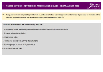 Finesse Windows – Return to work – Safety Policies