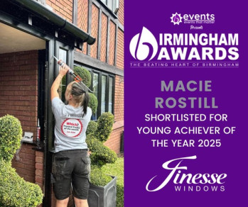 Finesse Windows’ Macie Rostill Shortlisted for “Young Achiever of the Year 2025” at Birmingham Awards